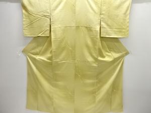 未使用品　枝葉模様織出し色無地着物